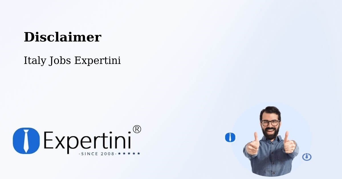 Disclaimer – Agrigento - Italy Jobs Expertini